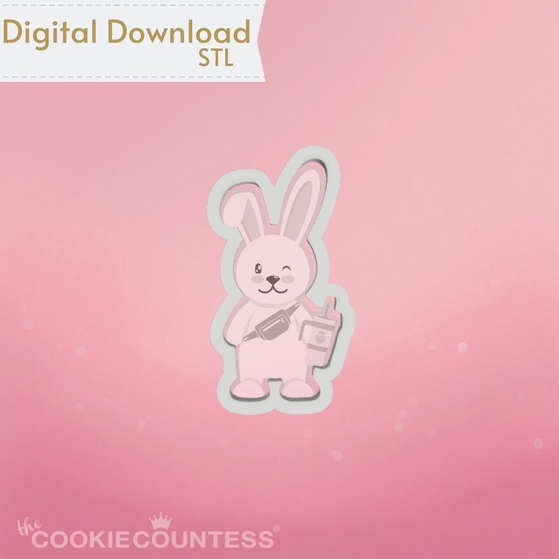 Bougie Bunny Cookie Cutter STL