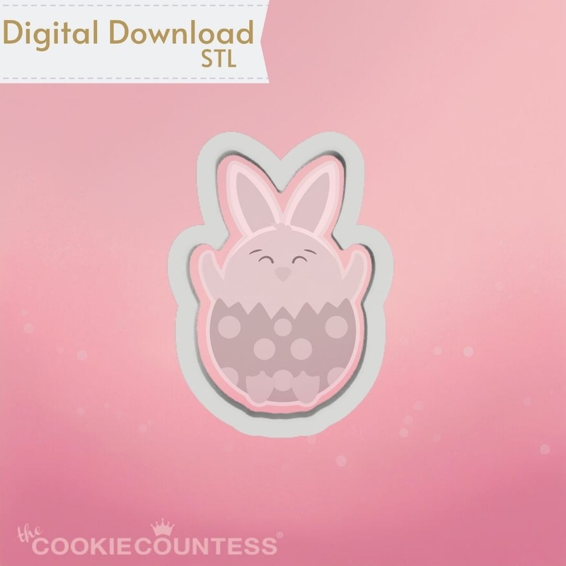 Bunny Chick Cookie Cutter STL