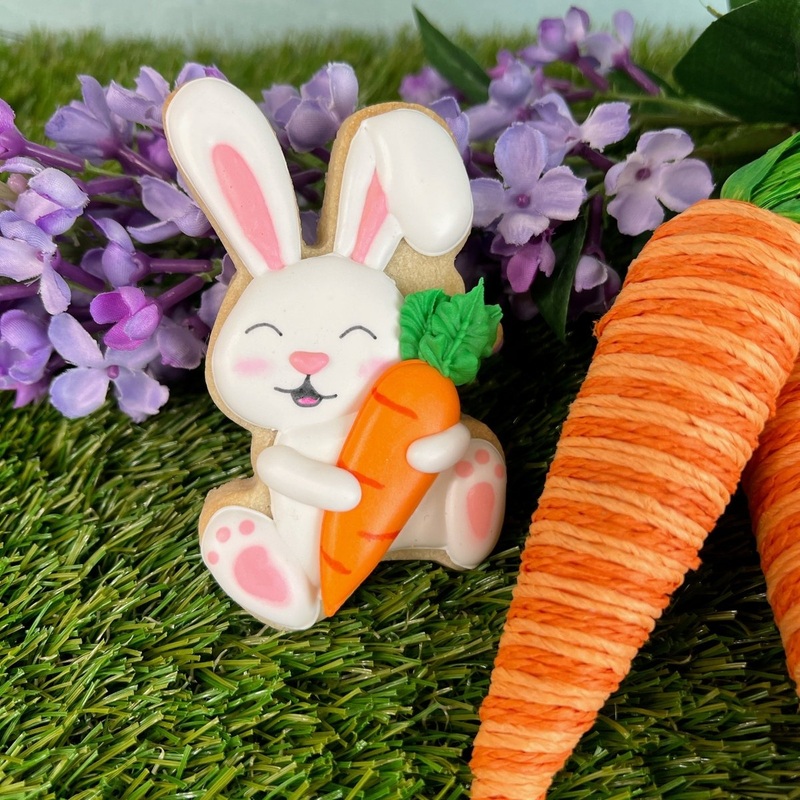 Bunny Hugging Carrot Cookie Cutter