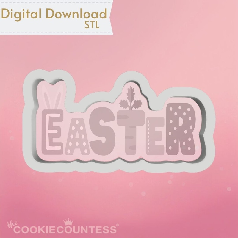 Easter with Ears Cookie Cutter STL