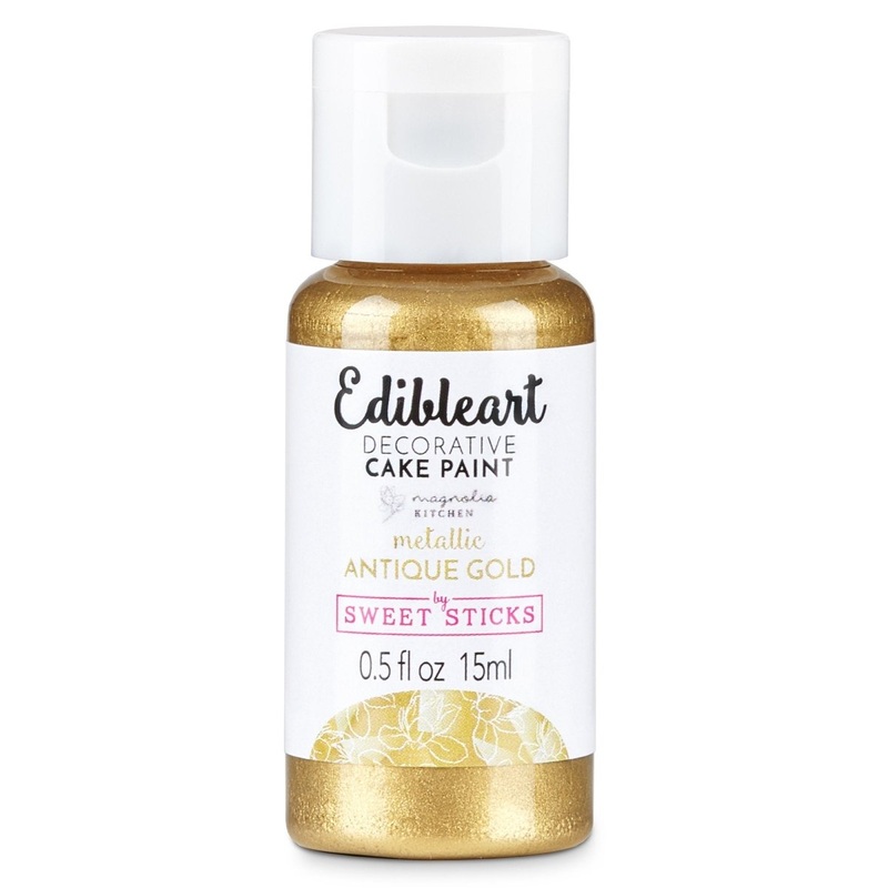 Edible Art Decorative Paint - Metallic Antique Gold 15ml
