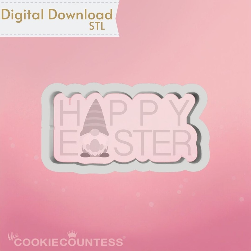 Happy Gnome Easter Cookie Cutter STL