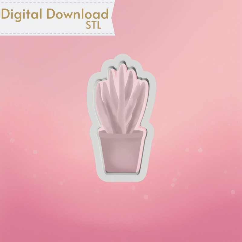 Potted Plant Cookie Cutter STL
