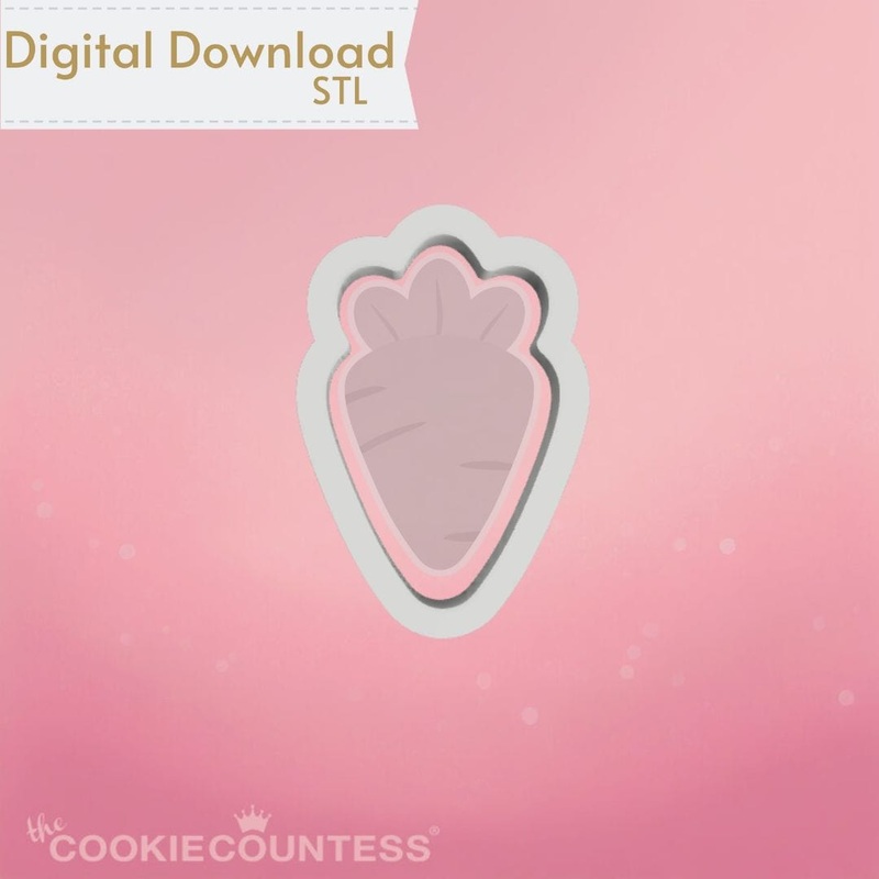 Small Carrot Cookie Cutter STL