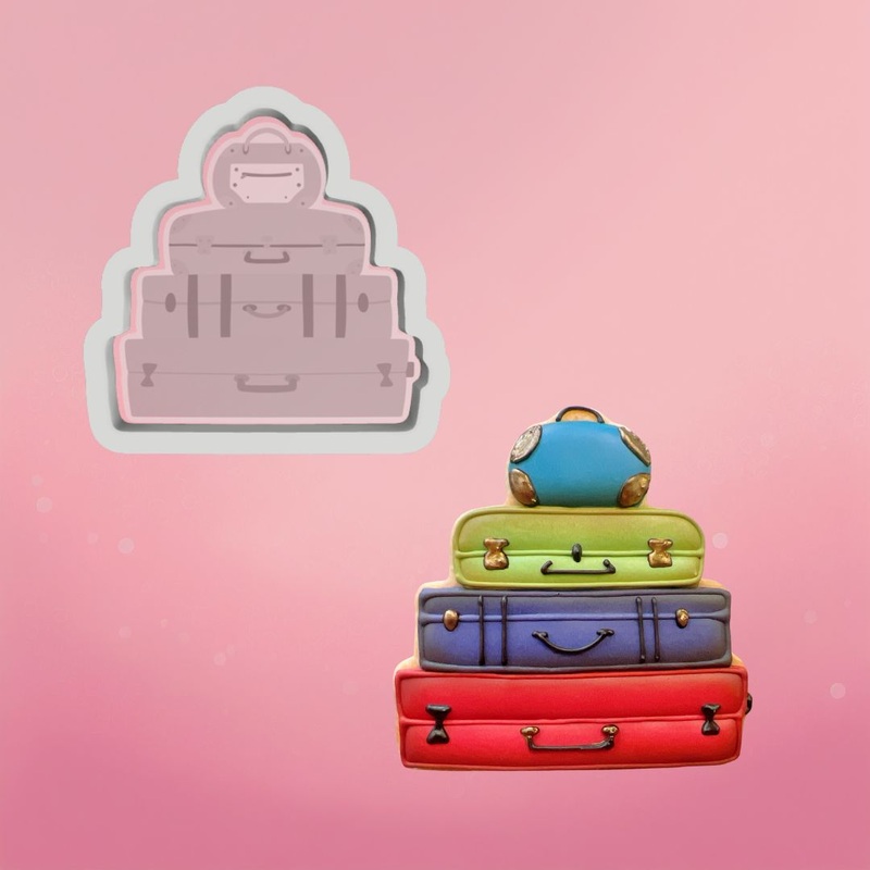 Stacked Luggage Cookie Cutter