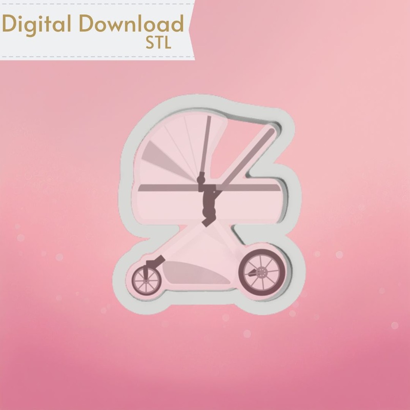 Baby Carriage Cookie Cutter STL