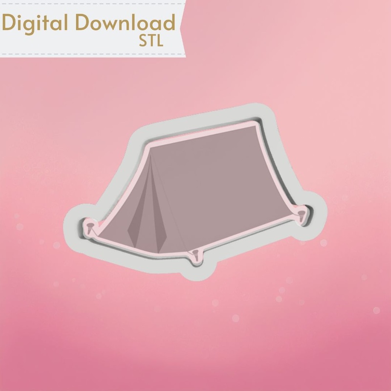 Camping Tent Cookie Cutter STL