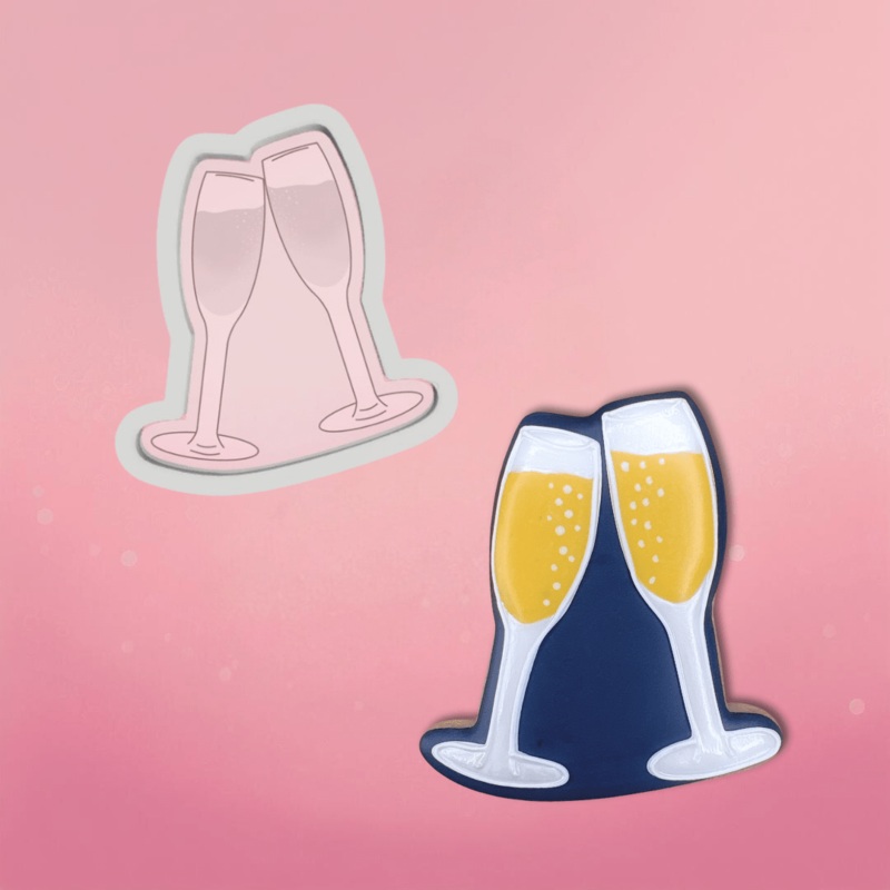 Champagne Glasses Cookie Cutter
