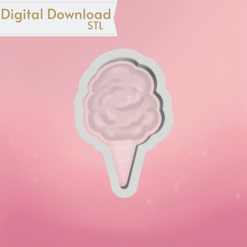 Cotton Candy Cookie Cutter STL