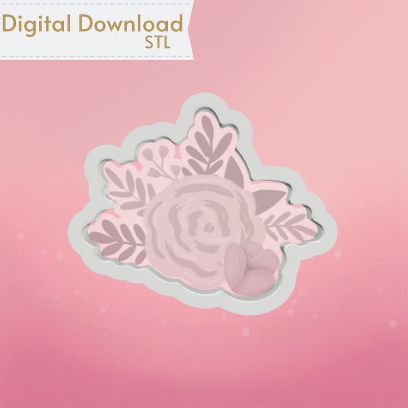 Flower Bunch Cookie Cutter STL