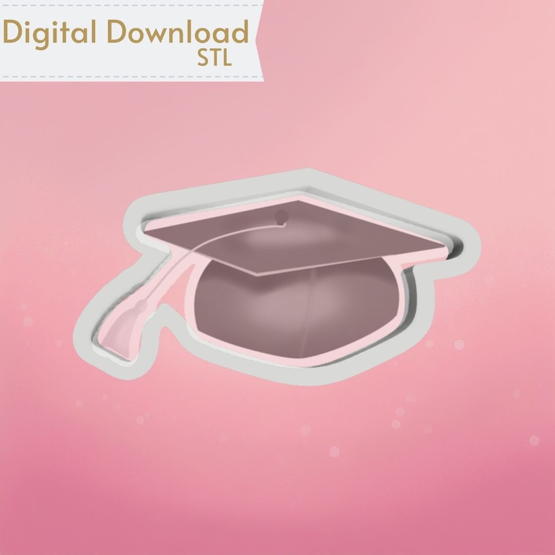 Graduation Cap Cookie Cutter STL