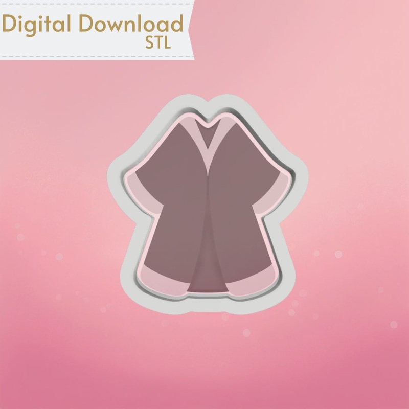 Graduation Gown Cookie Cutter STL