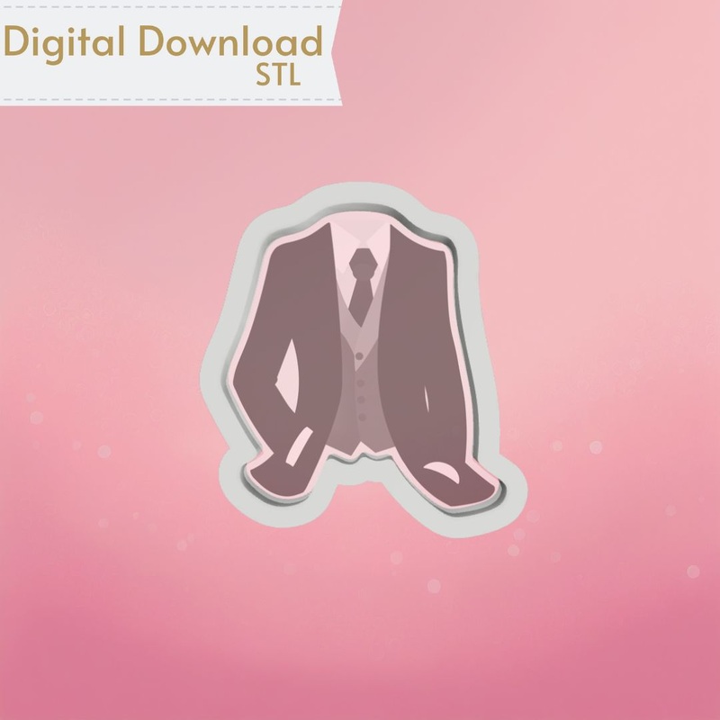 Groom Suit Cookie Cutter STL