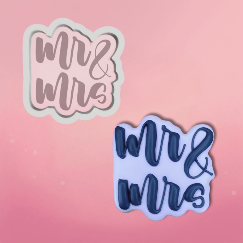 Mr. & Mrs. Plaque Cookie Cutter