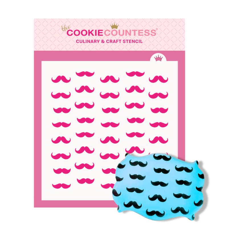 Mustaches Repeat Stencil