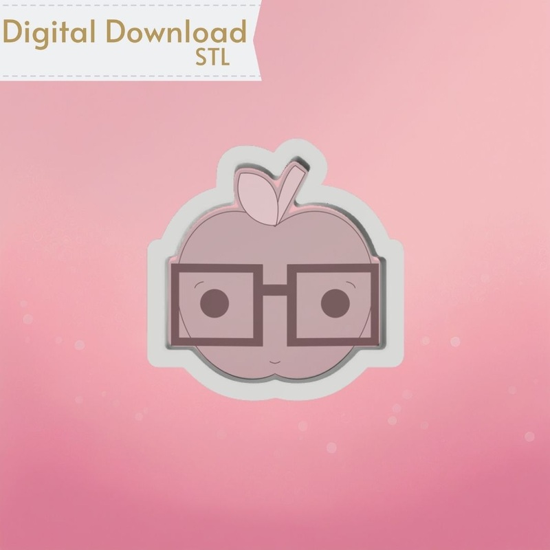 Nerdy Apple Cookie Cutter STL