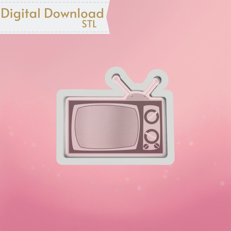 Old TV Cookie Cutter STL