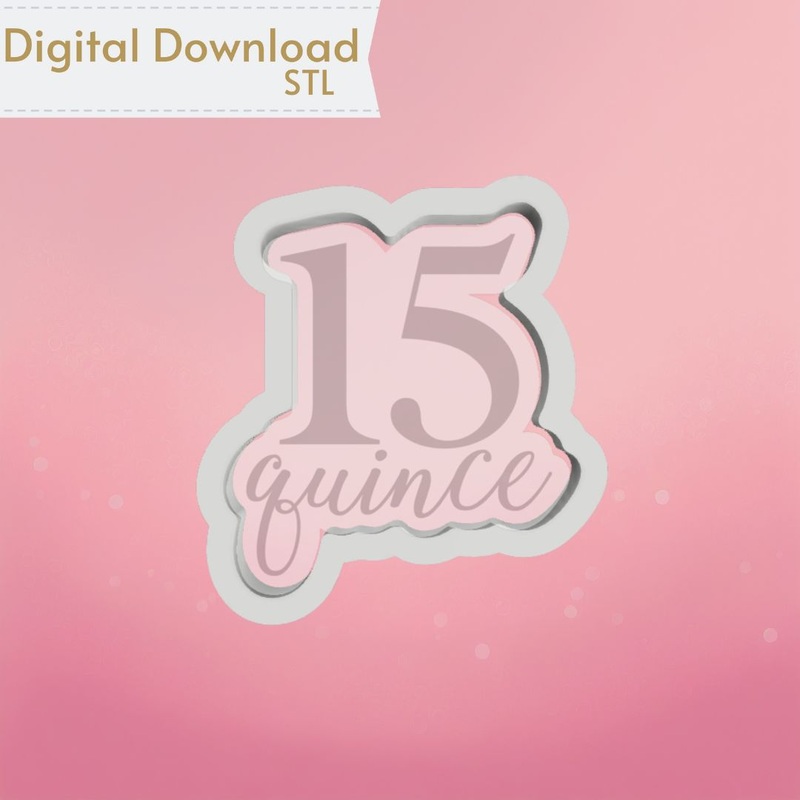 15 Quince Plaque Cookie Cutter STL