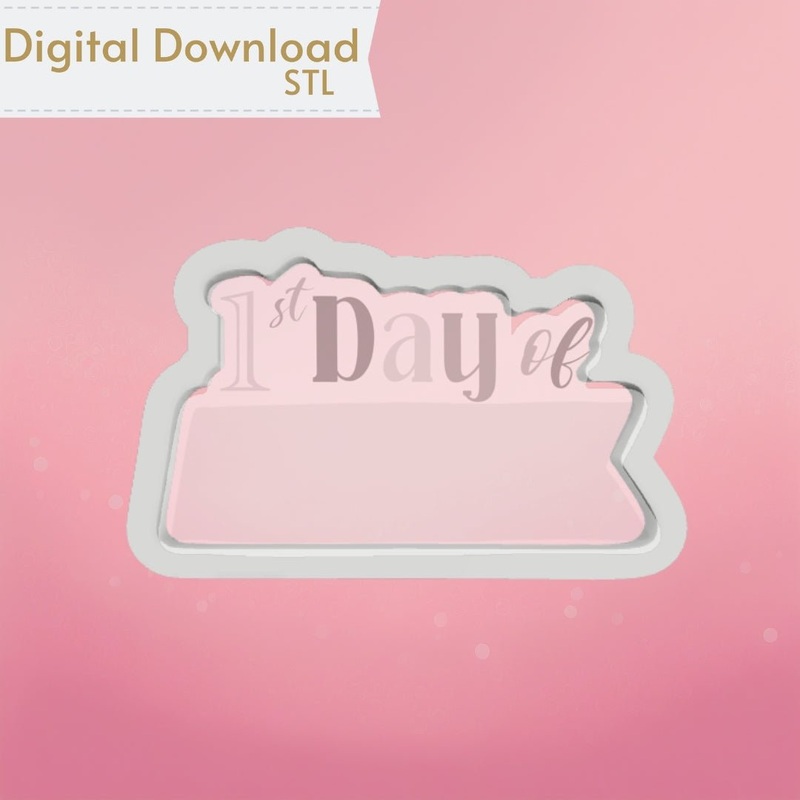 1st Day of School Plaque Cookie Cutter STL