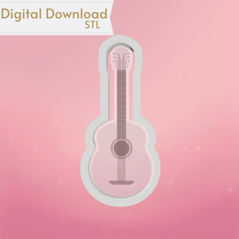 Acoustic Guitar Cookie Cutter STL