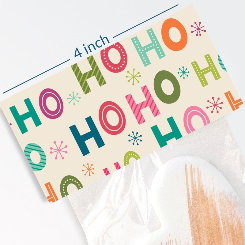 Bag Topper 4" - Ho Ho Ho