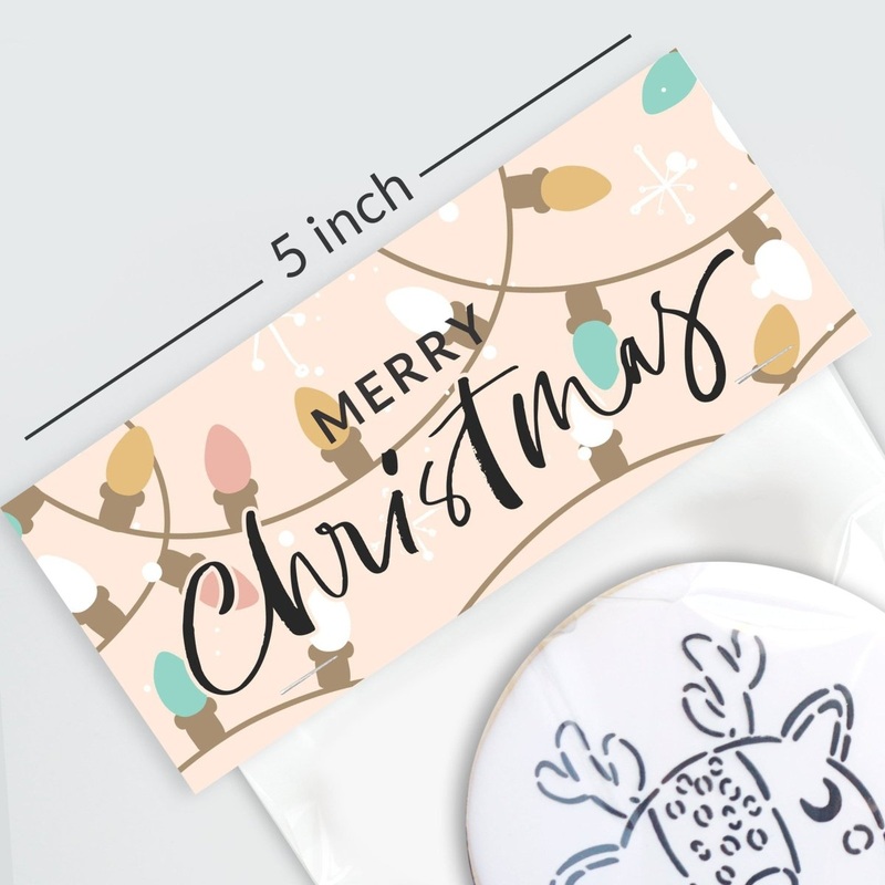 Bag Topper 5" - Modern Christmas Lights
