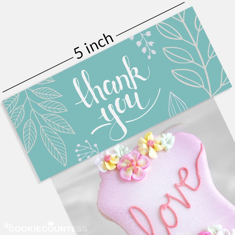 Bag Topper 5" - Teal Thank You