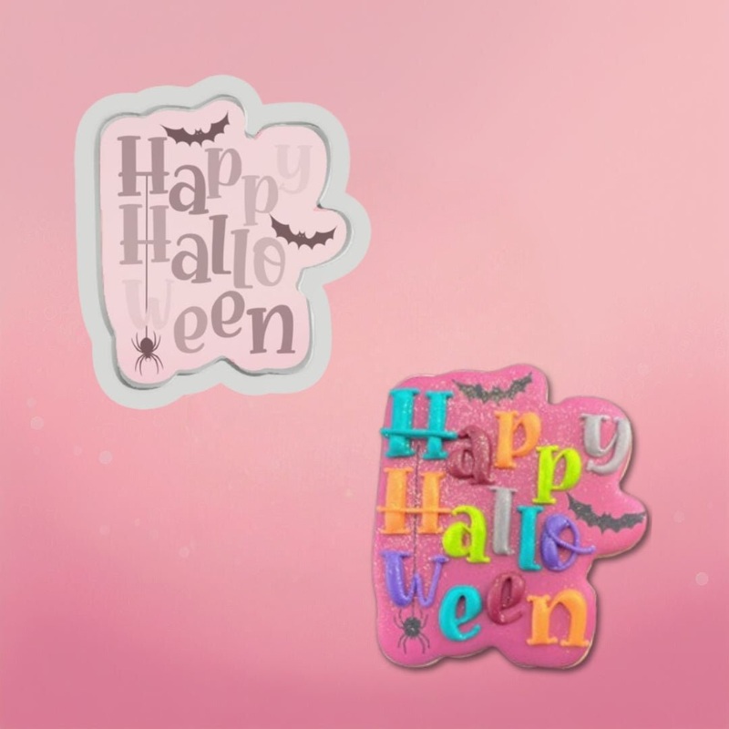 Batty Happy Halloween Plaque Cookie Cutter