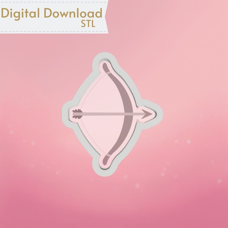 Bow and Arrow Cookie Cutter STL