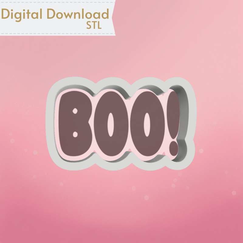 Chunky Boo! Plaque Cookie Cutter STL
