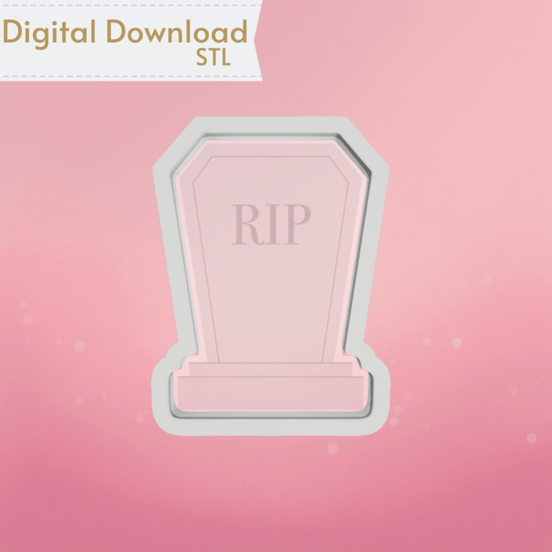 Coffin Gravestone Cookie Cutter STL