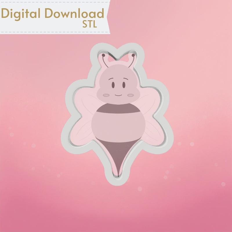Cute Bee Cookie Cutter STL