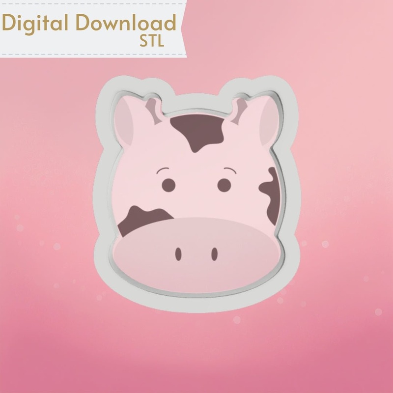 Cute Cow Cookie Cutter STL
