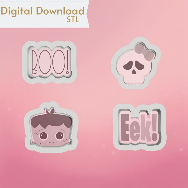 Halloween Set of 4 MINI Cutters STL