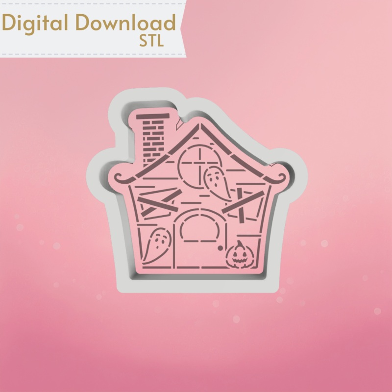 Haunted House Cookie Cutter STL