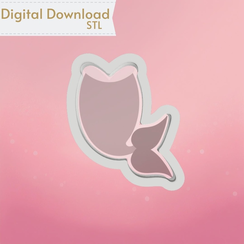 Mermaid Tail Cookie Cutter STL