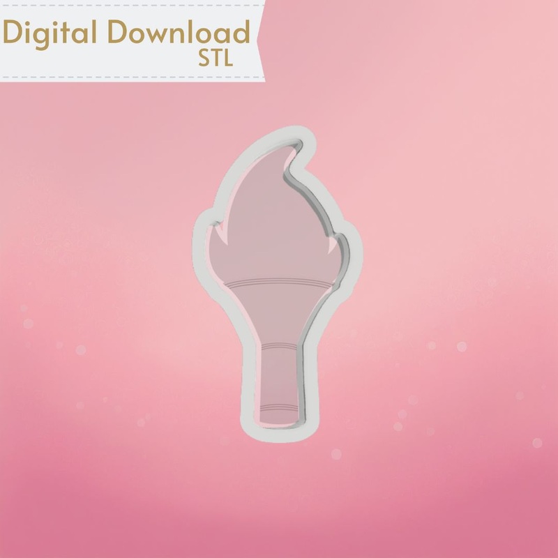 Torch Cookie Cutter STL