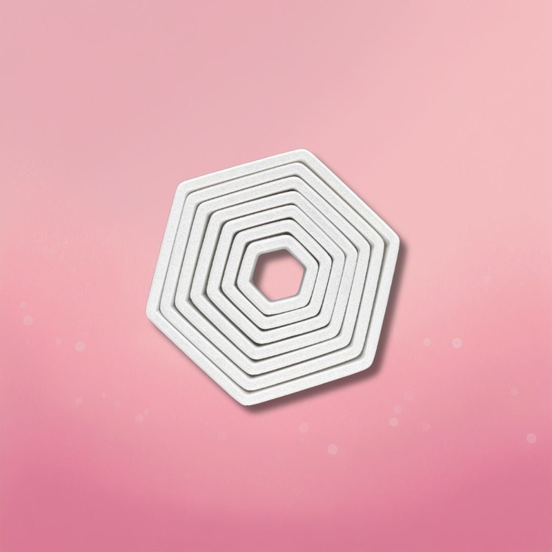 7pc Hexagon Cookie Cutter Set