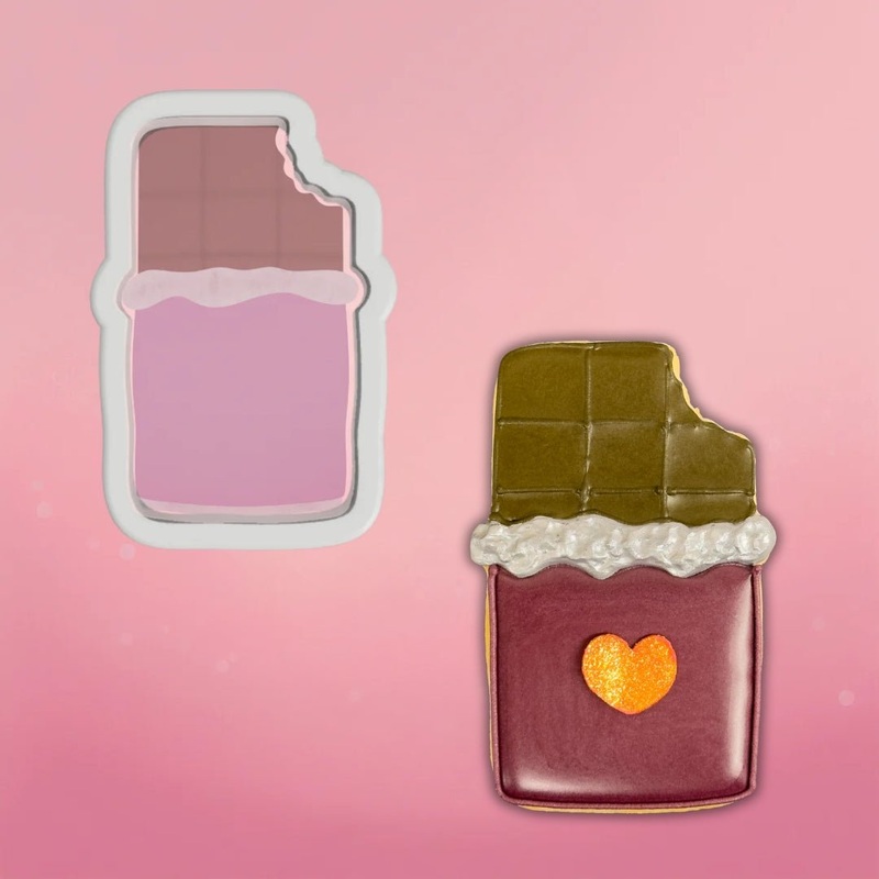 Bitten Chocolate Bar Cookie Cutter