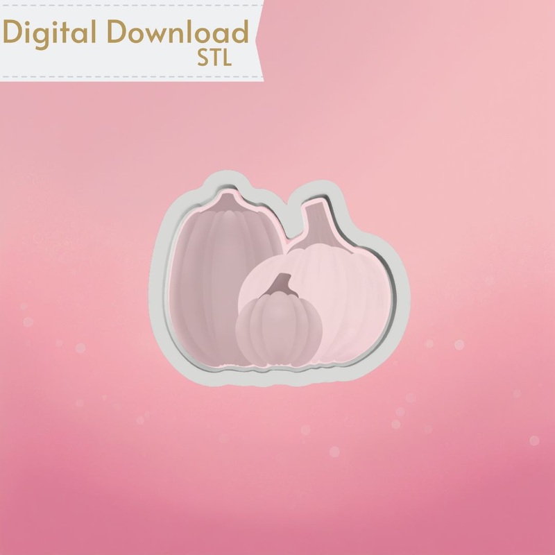 Bunch of Pumpkins Cookie Cutter STL