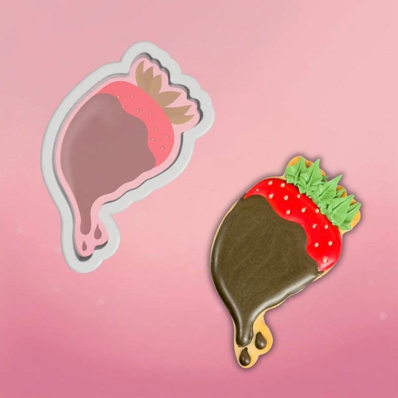 Chocolate Drip Strawberry Cookie Cutter