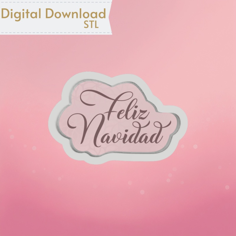 Feliz Navidad Cookie Cutter STL