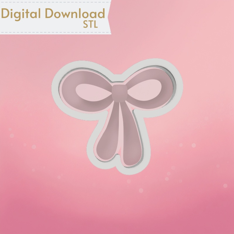 Floppy Bow Cookie Cutter STL