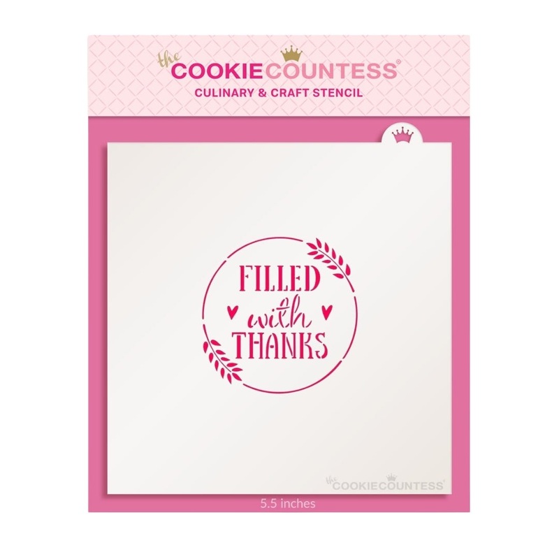 Flour Box Stencil - Filled with Thanks