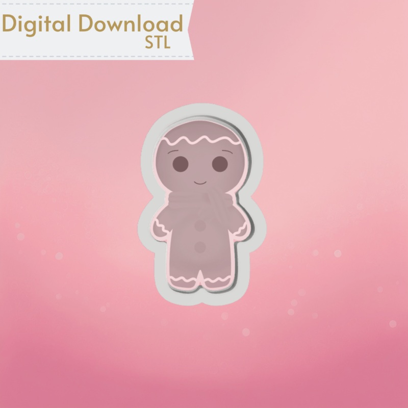 Gingerbread Boy Cookie Cutter STL