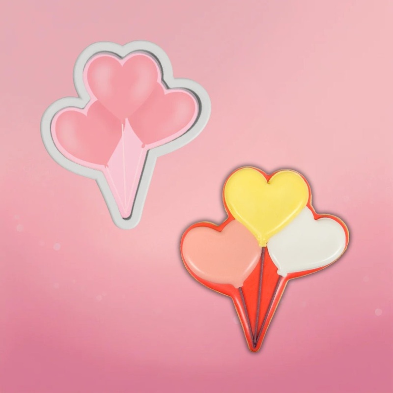 Heart Balloons Bunch Cookie Cutter