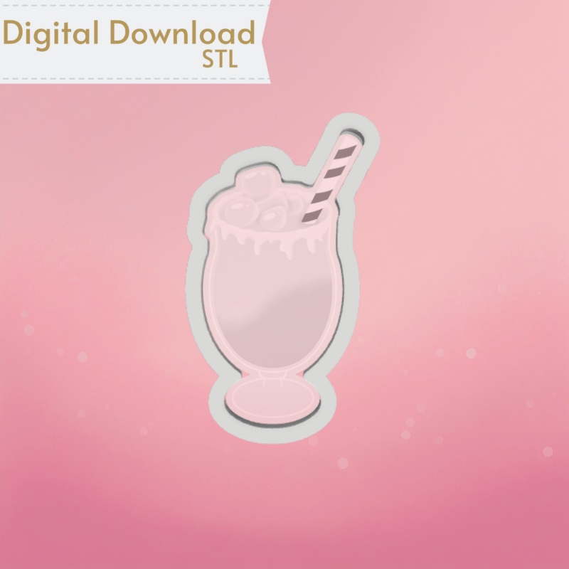 Jack Frost Cocktail Cookie Cutter STL