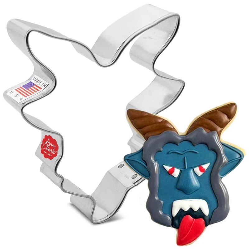 Krampus Head Christmas Cookie Cutter