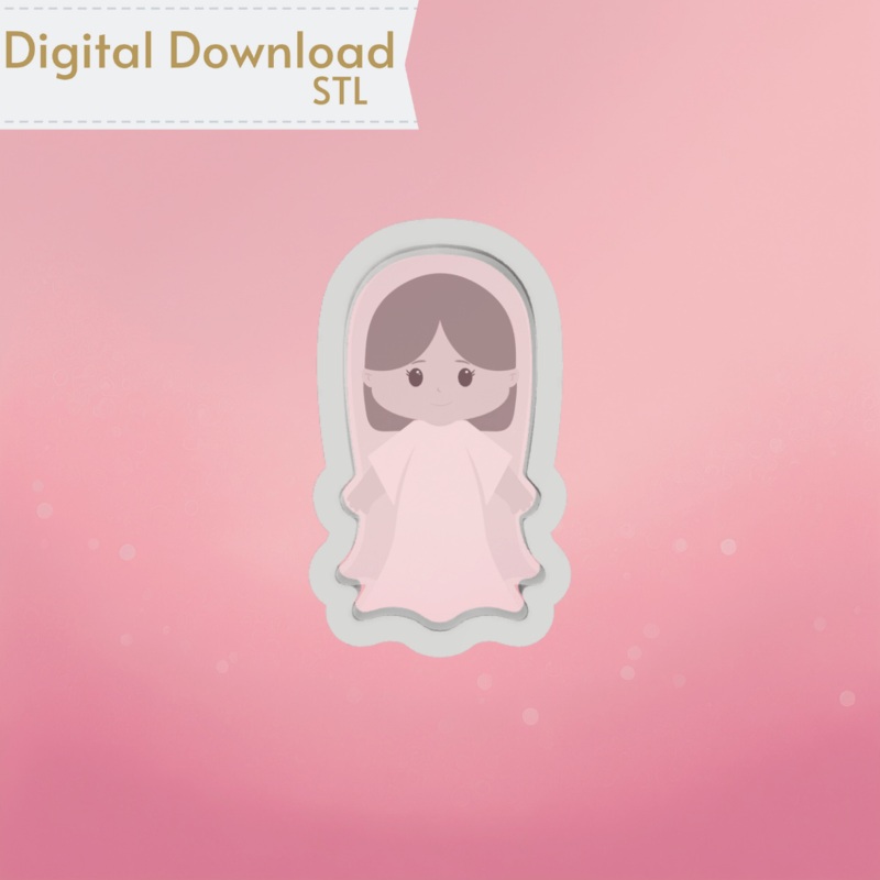 Mary Cookie Cutter STL