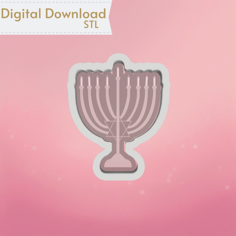 Menorah Cookie Cutter STL